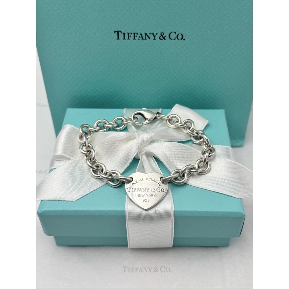 Tiffany & Co. Return to Tiffany Heart Tag Bracelet Sterling Silver 925 Gift Box